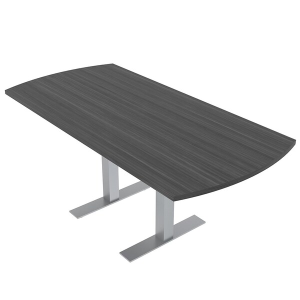 33.5 in W, 69.5 in L, 29 in H, Engineered Wood Top, Grey